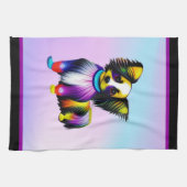 Papillion Pop Art Pastel Theedoek (Horizontaal)