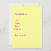 Papillon, 15e anniversaire Invitation à la fête (Dos)