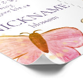 Papillon 1er Anniversaire Poster de jalon (Coin)