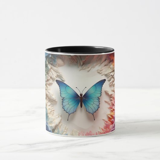 Papillon 3D enrobé de Mug (Centre)