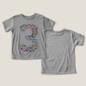 Papillon 3e anniversaire Thème 3 ans Filles (Design Recto & Verso)