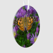 Papillon à ailes angulaires sur fleur conique (devant)