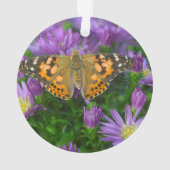 Papillon à ailes angulaires sur fleur conique (dos)