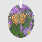Papillon à ailes angulaires sur fleur conique (devant)