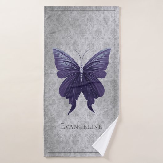 Papillon à bijoux pourpre (Serviette de bain)