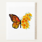 Papillon à fleurs avec Poppy de Californie jaune (Dos)