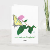 Papillon à queue jaune Penser à vous Cartes (Dos)