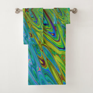 Papillon Abstrait Chartreuse et Bleu Trippy