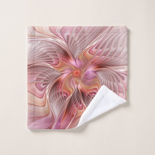 Papillon Abstrait coloré Imaginaire Fractal Art (Gant de toilette)