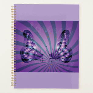 Papillon Abstrait Violet avec des Ailes Radieuses