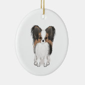 Papillon (afbeelding) keramisch ornament (Rechts)