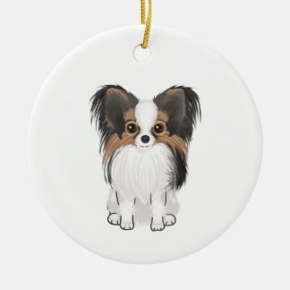 Papillon (afbeelding) keramisch ornament