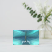Papillon, Ailes, Bleu, Abstrait, Carte de visite (Debout devant)