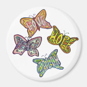Papillon Ailes Word Art Cadeau Aimants frigo (Devant)
