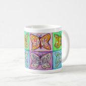 Papillon Ailes Word Art Inspiration Café Mugs (Devant droit)