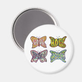 Papillon Ailes Word Art Inspiration Frigo Aimant (Recto/Verso)