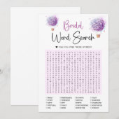 Papillon Air Balloon Word Recherche Carte de jeu (Devant / Derrière)