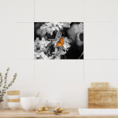 Papillon Américain Lady Sur Blossom Poster (Cuisine)