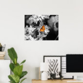 Papillon Américain Lady Sur Blossom Poster (Bureau à domicile)