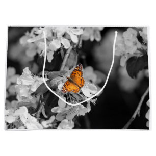 Papillon Américain Lady Sur Sac Cadeau Blossom