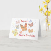 Papillon Anniversaire nommé Carte (Fleur jaune)