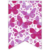 Papillon Aquarelle Hot Pink Bung drapeaux (Premier drapeau)