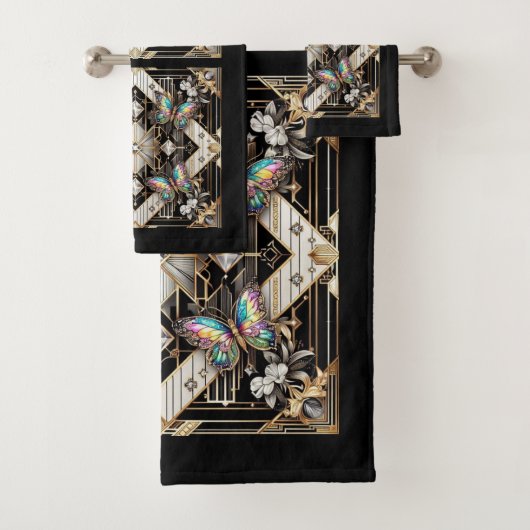 Papillon Arc-en-ciel Art déco Art nouveau (En situation)