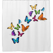 "Papillon arc-en-ciel" Beau rideau de douche (Devant)