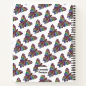 Papillon Arc-en-ciel (blanc) - Cahier (Dos)
