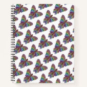 Papillon Arc-en-ciel (blanc) - Cahier (Devant)