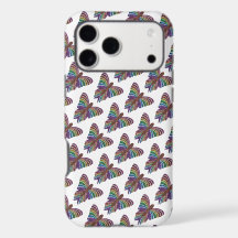 Papillon Arc-en-ciel (blanc) - Coque iPhone