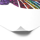 Papillon Arc-en-ciel (blanc) - Impression photo (Coin)