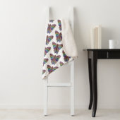 Papillon Arc-en-ciel (blanc) - Plaid Sherpa (En situation)