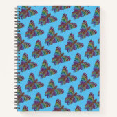 Papillon Arc-en-ciel (bleu clair) - Cahier (Devant)