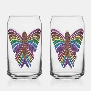 Papillon Arc-en-ciel - Cans en verre