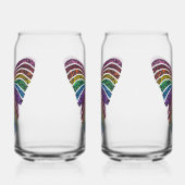 Papillon Arc-en-ciel - Cans en verre (Gauche)