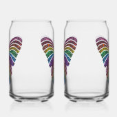 Papillon Arc-en-ciel - Cans en verre (Droite)