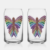 Papillon Arc-en-ciel - Cans en verre (Verso)