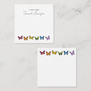 Papillon arc-en-ciel - Cartes de notes personnalis