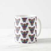 Papillon Arc-en-ciel (motif) - Mug Classique (Devant droit)