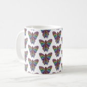 Papillon Arc-en-ciel (motif) - Mug Classique (Devant gauche)
