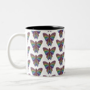 Papillon Arc-en-Ciel (motif) - Mug Deux Tons