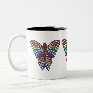Papillon arc-en-ciel - Mug à 2 tons (11oz)