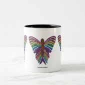 Papillon arc-en-ciel - Mug à 2 tons (11oz) (Centre)