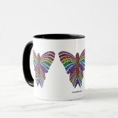 Papillon arc-en-ciel - Mug combo (11oz) (Devant gauche)