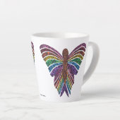 Papillon arc-en-ciel - Mug en latte (12oz) (Angle droit)