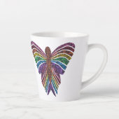 Papillon arc-en-ciel - Mug en latte (12oz) (Droite)