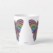 Papillon arc-en-ciel - Mug en latte (12oz) (Devant)