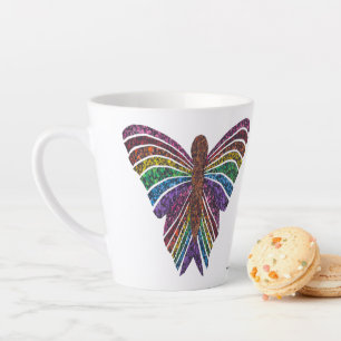 Papillon arc-en-ciel - Mug en latte (12oz)