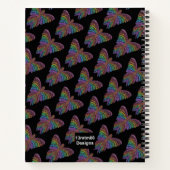 Papillon Arc-en-ciel (noir) - Cahier (Dos)